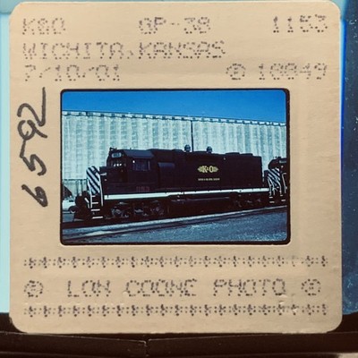 K&O Kansas & Oklahoma GP38 Diesel Locomotive 1153 Wichita KS 2001 35mm Slide