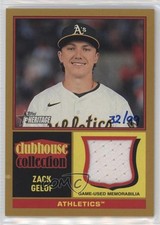 2025 Topps Heritage Clubhouse Collection Relic Gold 32/99 Zack Gelof #CCR-ZG tw0