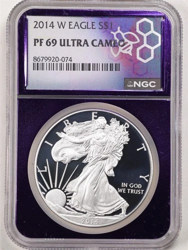 2014-W 1oz Proof Silver American Eagle PF69UCAM NGC 8679920-074