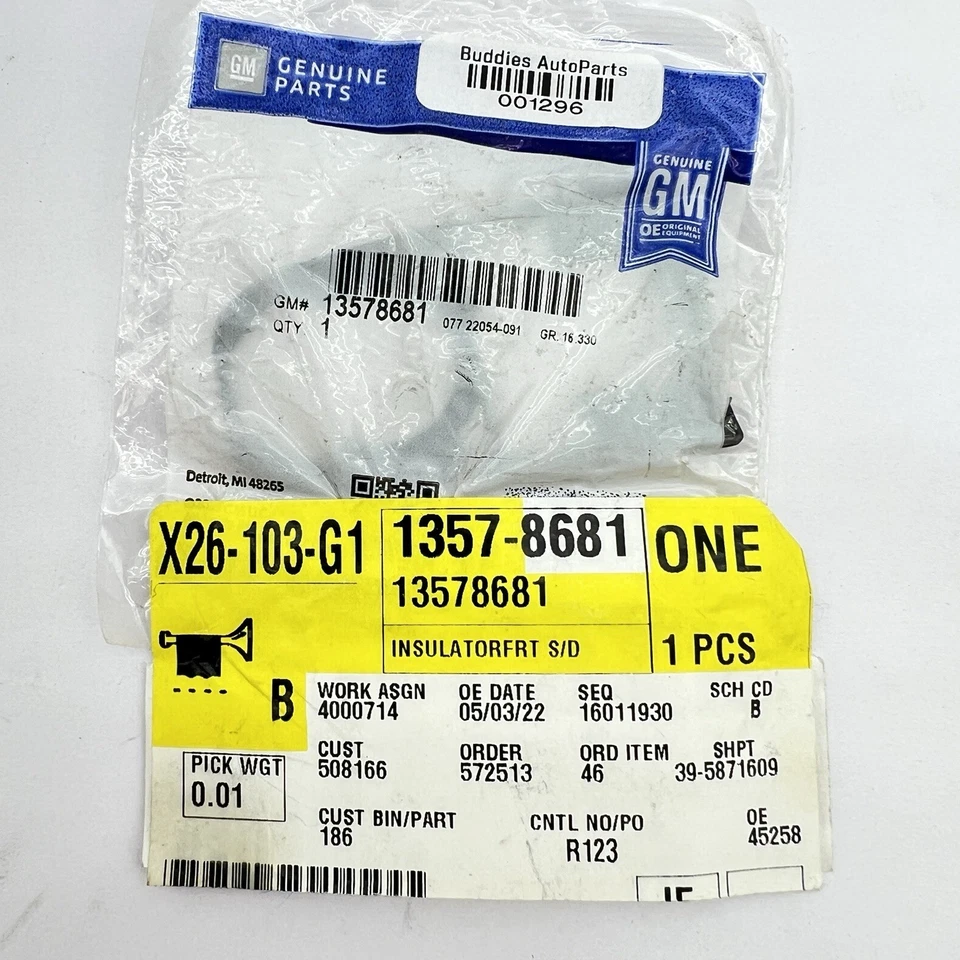 Junta de cubierta de herrajes de cerradura de puerta trasera GMC Canyon Yukon Sierra 14-22 13578681 Foto 3 de 3