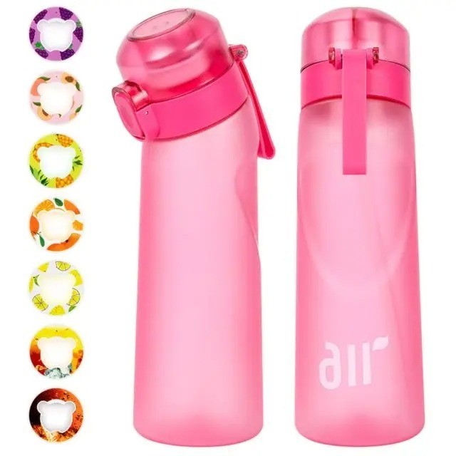 800ml Scented Air Water Bottle with Flavor Pod Straw | Leakproof Sports Bottle