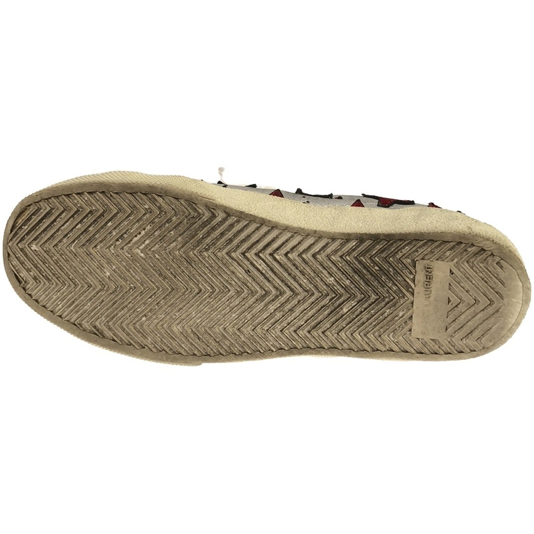 SNEAKERS BASSE SAINT LAURENT PARIS STAR PATCH METALLIZZATE VU 377340 usate MESC 0