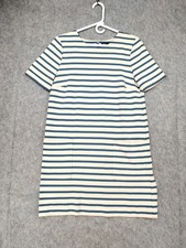 Marc by Marc Jacobs Short Sleeve Striped Cotton Shift Dress S Pockets Ponte Knit