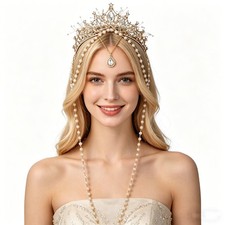 Wedding Tiara for Women Rhinestone Bridal Crown Princess Tiara Gothic Headpiece