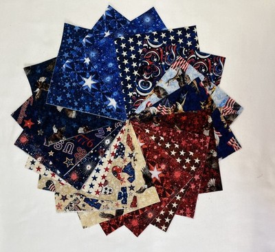 American Freedom ~ 42 5'' Squares ~ QOV, Patriotic Fabric