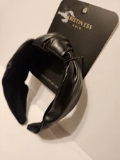 Kristin Ess Hair-The Luxe Vegan Leather Black Headband