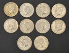 Lot of 10 1964 Kennedy Silver Half Dollars - 90% Silver - 3.61 Oz Silver