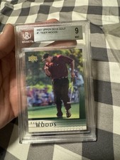 2001 Upper Deck - Tiger Woods #1 (RC) Beckett Bgs 9 Subgrades Good Rookie Card