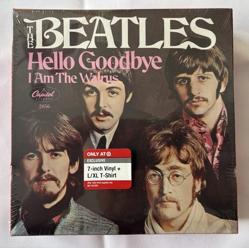 THE BEATLES Hello Goodbye 45 Target Exclusive with Shirt Sealed Box!