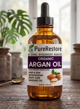 Argan Oil 100 Pure Cold Pressed Organic,Moisturizer Hair Skin Body PureRestore