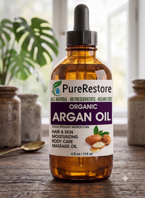 Argan Oil 100% Pure Cold Pressed Organic,Moisturizer Hair Skin Body PureRestore