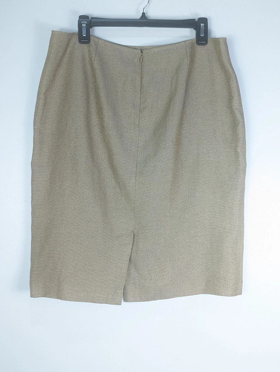Metallic linen skirt cheap