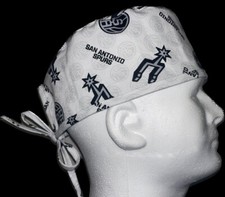 NBA San Antonio Spurs White Scrub Hat Chemo Cap