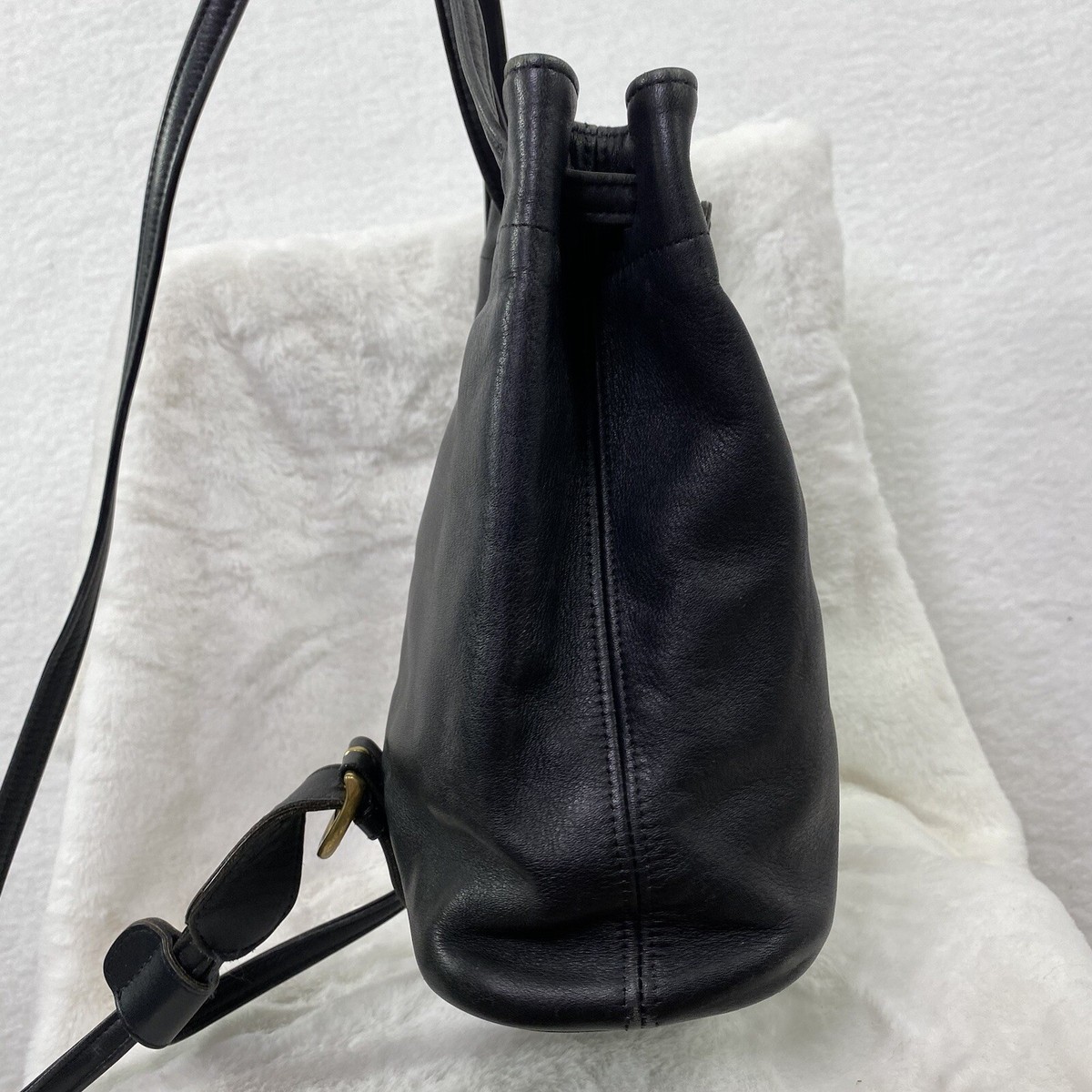 Coach Vintage Rare buckled black leather convertible