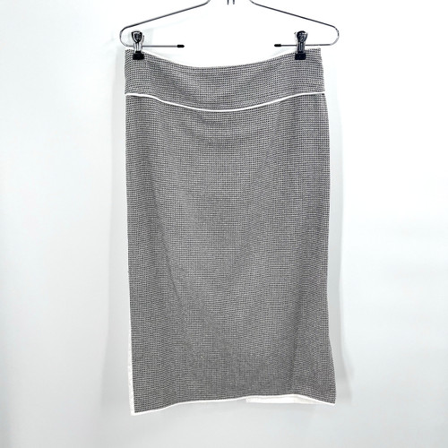 Gianfranco Ferré, Vintage Gianfranco Ferre Black White Wool Silk Blend Pencil Skirt Size 40