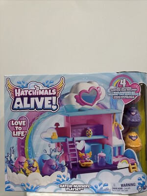 Hatchimals Alive Hatchi-Nursery Playset with 4 Figures, 13 Accessories