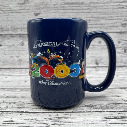 2003 Walt Disney World Mug Blue Ceramic The Magical Place To Be - Picture 3 of 7