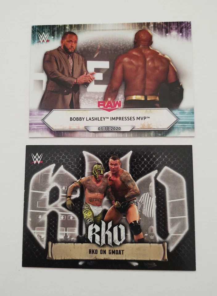 Wrestling Card Lot Bobby Lashley 2021 Topps WWE 74 Apollo Crews 137 Triple H - Image 3 of 4