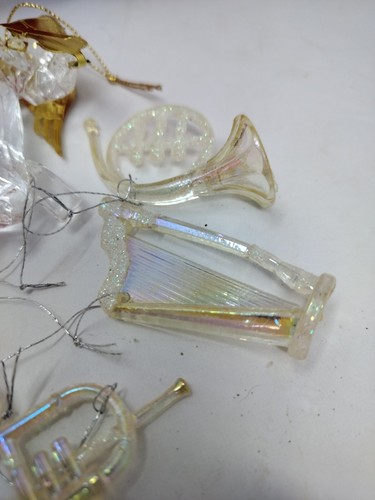Acrylic Celluloid Christmas Musical Instrument Ornaments Angel Holographic Lot - Picture 18 of 18