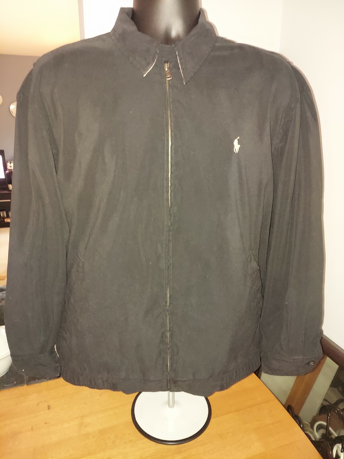 PONY Polo Ralph Lauren giacca da golf full zip uomo grande nera