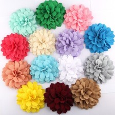 10.5CM 4.2" Big Petal High Quality Fabric Flowers Boutique For Hair Accessories
