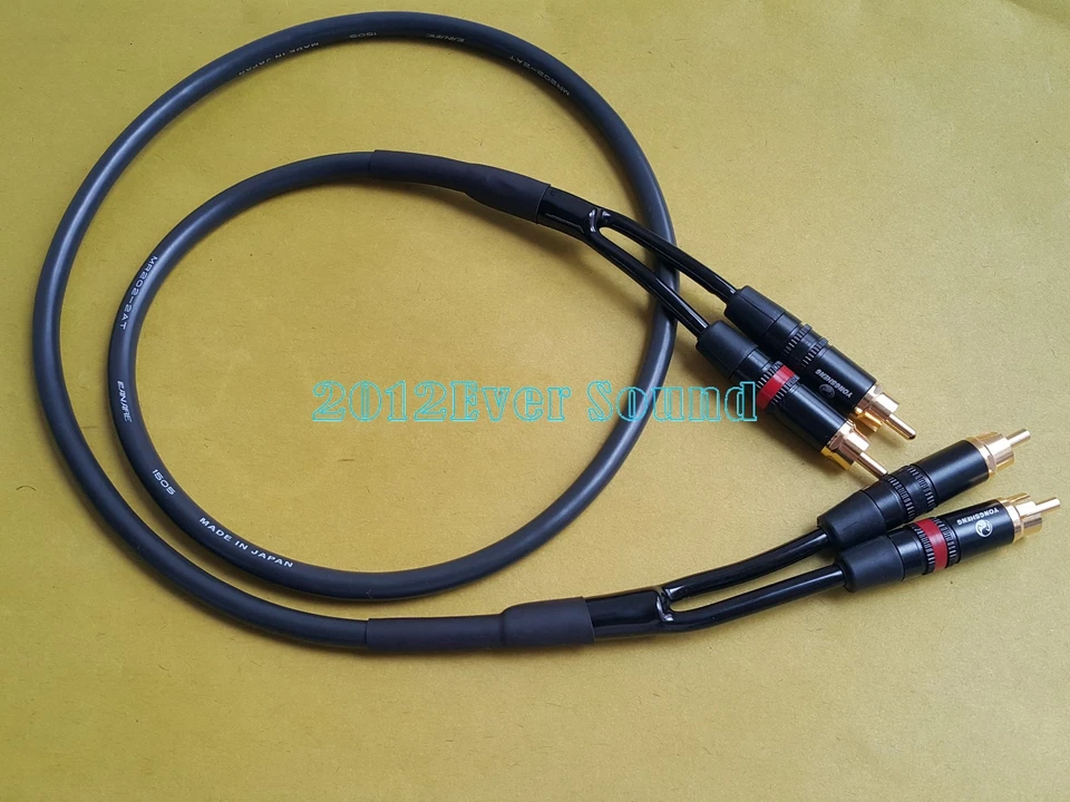 HIFI Japan Made Pure Copper RCA Audio Cable Gold Plug interconnect analog - Image 2 of 4