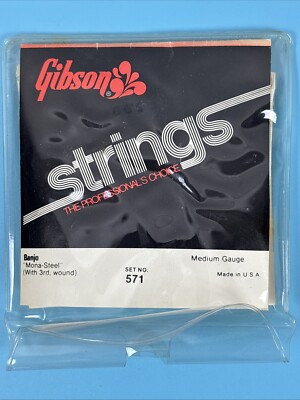 Gibson Banjo String Sets Med Guage Labeled:  .014, .020, & .025 Unknown Accuracy
