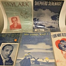 LOT Vintage Sheet Music for Piano from the 30's and 40's - see desc for titles