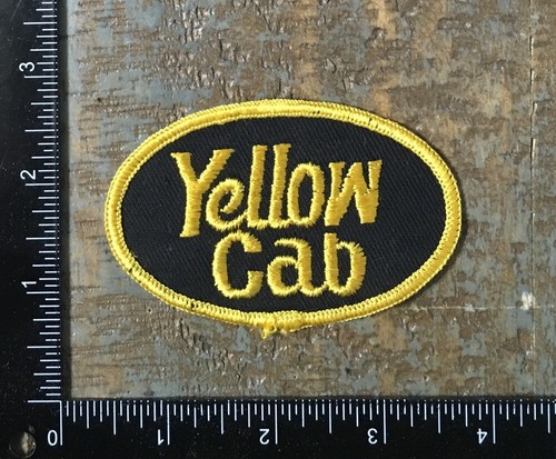Vintage YELLOW CAB Taxicab Taxi Company Logo gestickter Aufnäher Patch 1970’s