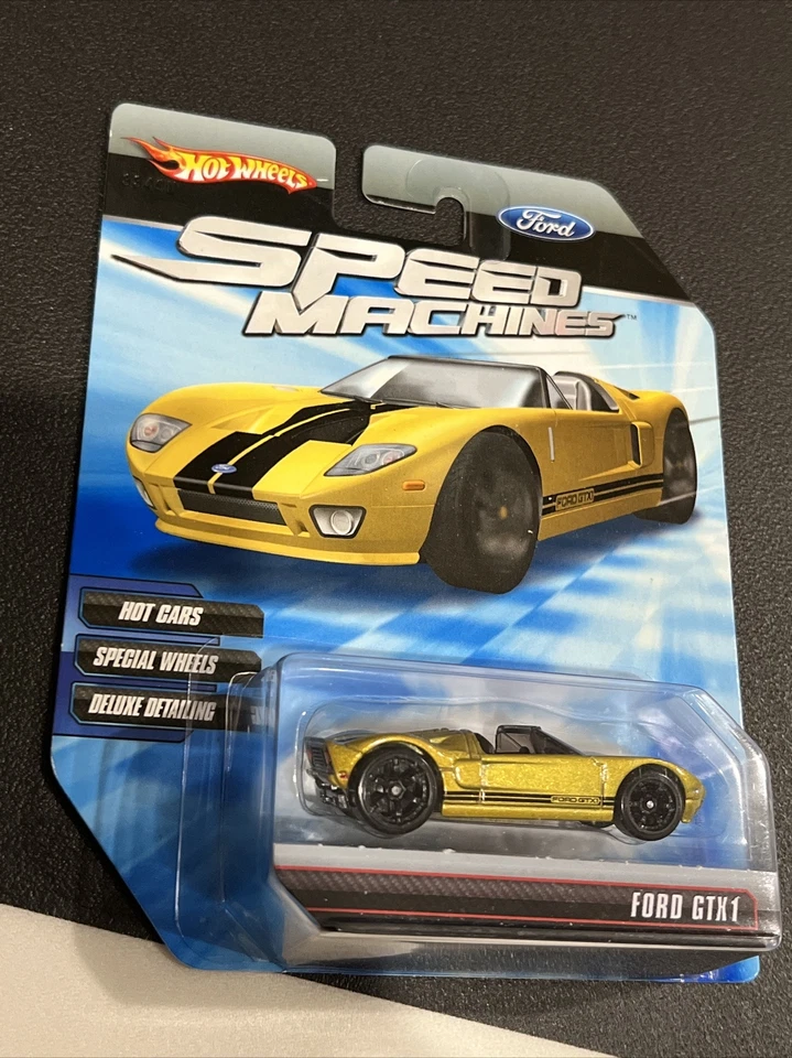 Hot Wheels Speed Machines Ford GTX1 золотистый с черной полосой ̼R8488 - Изображение 2 из 4