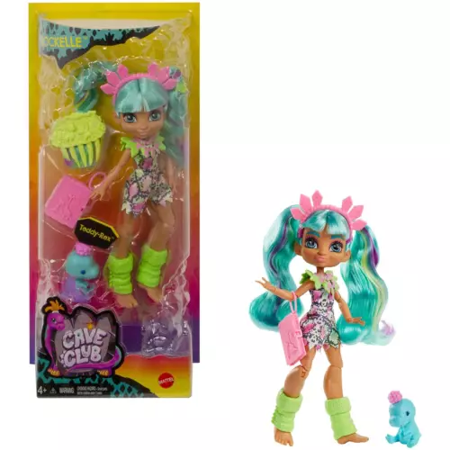 Cave Club Rockelle Doll & Accessories Inc Teddy-Rex Pet Action Figure Mattel