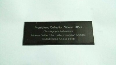 MONTBLANC Dealer Metalic Display VILLERET 1858 UNIQUE PIECE Chronographe Autenti