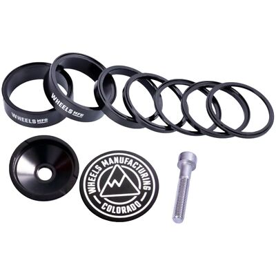 Wheels Manufacturing Pro StackRight Headset Spacer Kit - Black SRHS-PKIT1
