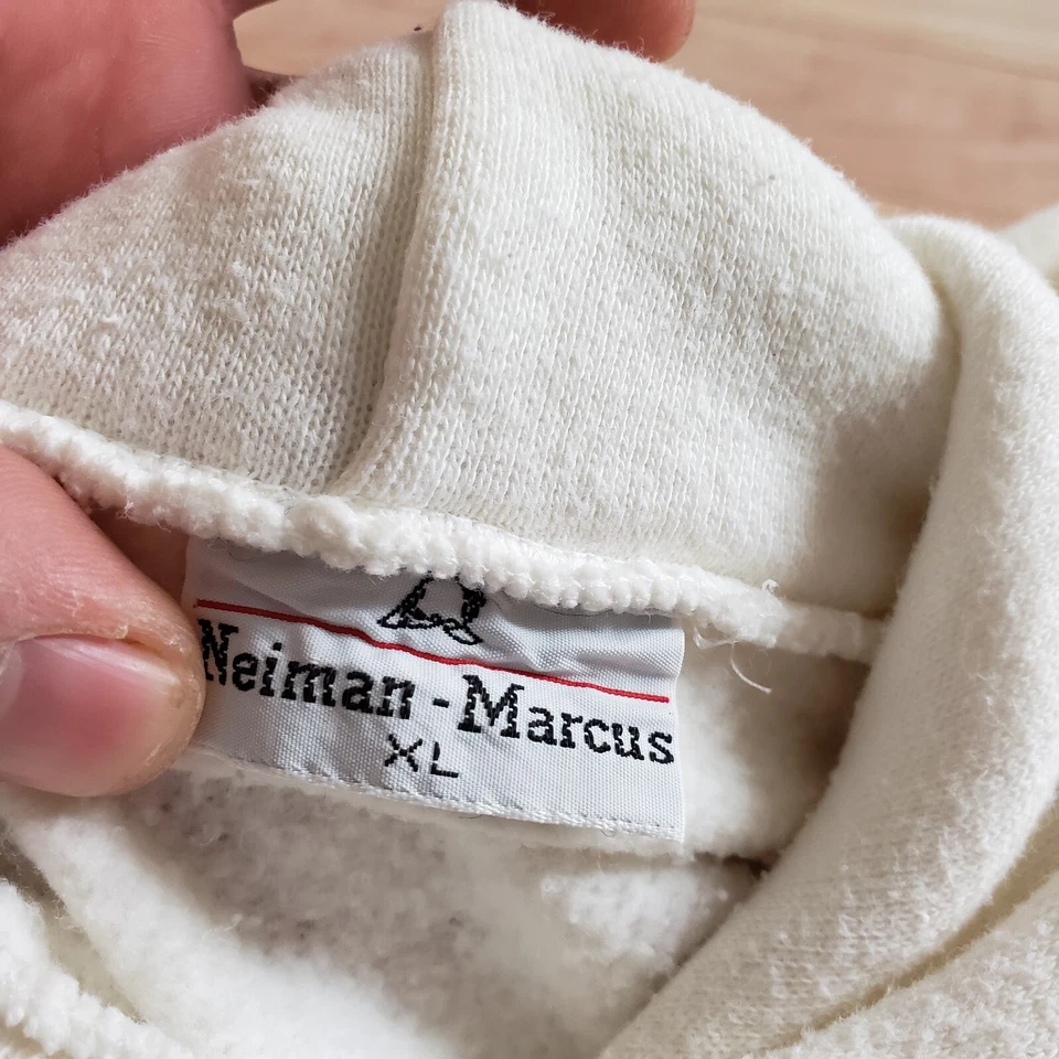 Suéter Neiman Marcus Mujer Extra Grande Blanco Rojo Club Náutico Sudadera con Capucha Ballena Foto 4 de 4