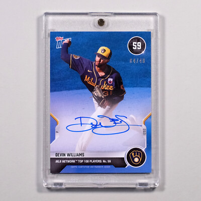 2021 Topps Now MLB Network Top 100 #T-59B - Devin Williams - Auto Parallel /49