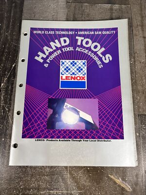 Vintage 1990 Lenox Hand Tools & Power Tool Accessories Catalog T-420