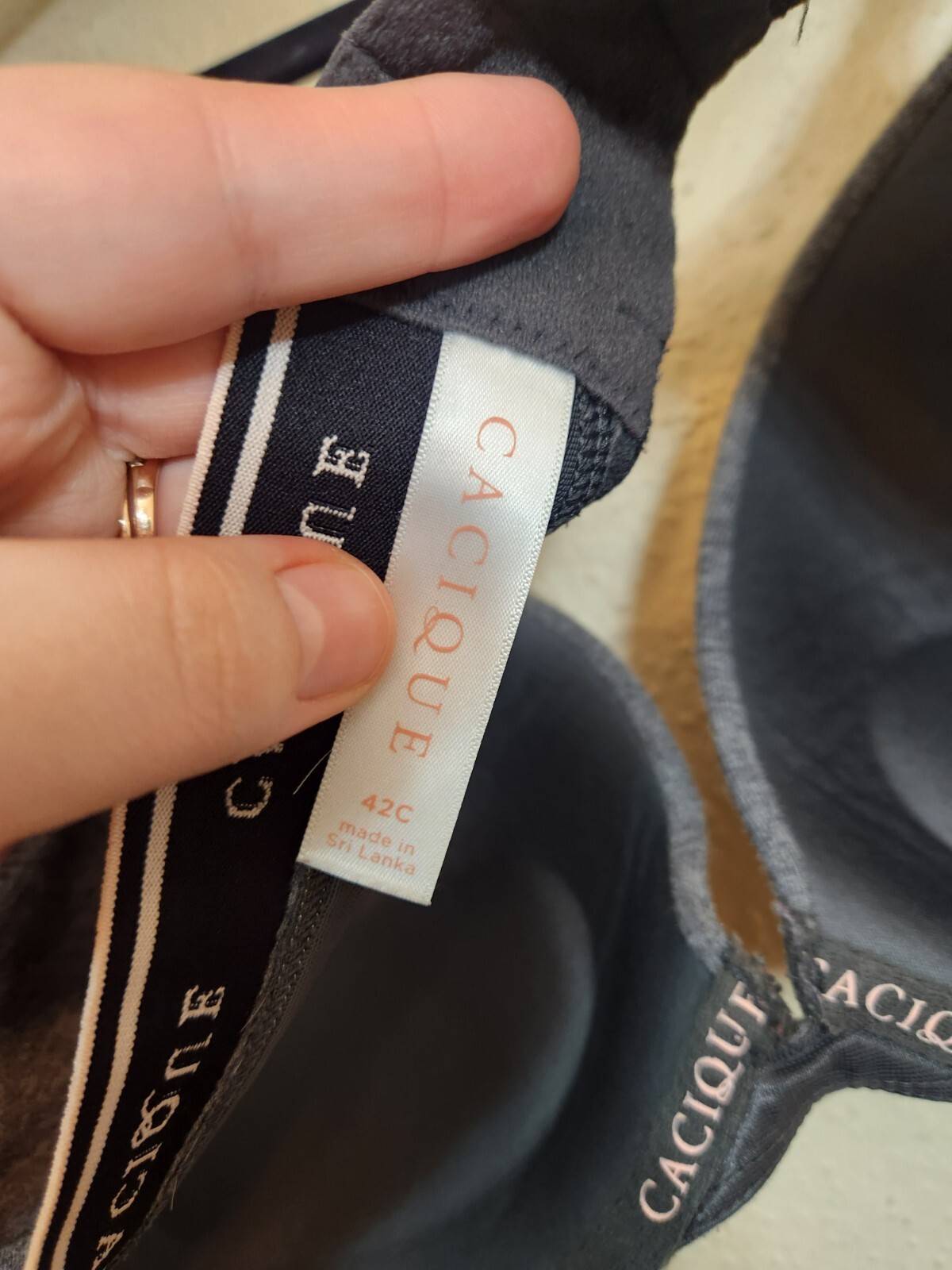 Cacique Women's Gray Solid Adjustable Strap Padde… - image 5