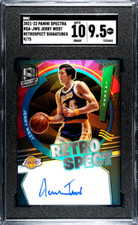 2021-22 Panini Spectra Retro Spect Jerry West Auto /75 Lakers RSAJWS SGC 9.5/10