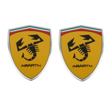 2x Scorpion Fender Body Side Emblem Badge For 124 125 595 695 Punto Bravo Abarth