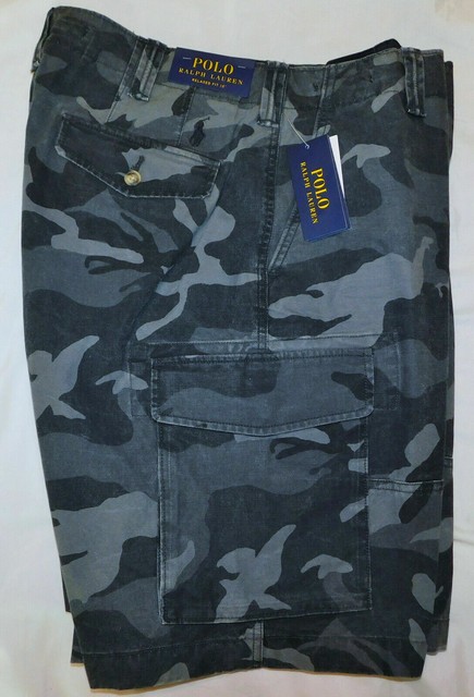 black polo cargo shorts