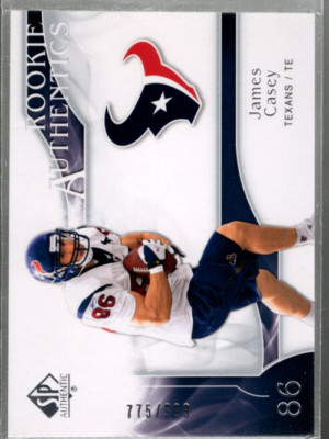 A1642- 2009 SP Authentisch #246 James Casey RC /999 *MUSTER BILD