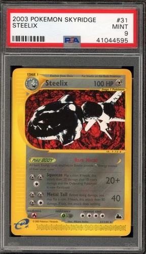 Pokemon Steelix Skyridge NON Holo Rare #31 PSA 9 Mint