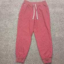 Figs Zamora Jogger Scrubs Pants Maroon Red Technical Collection Medical XL Women