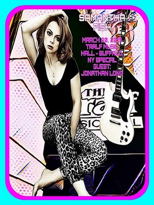 SAMANTHA FISH AT TRALF MUSIC   TIN POSTER 12 X  8 INCH.
