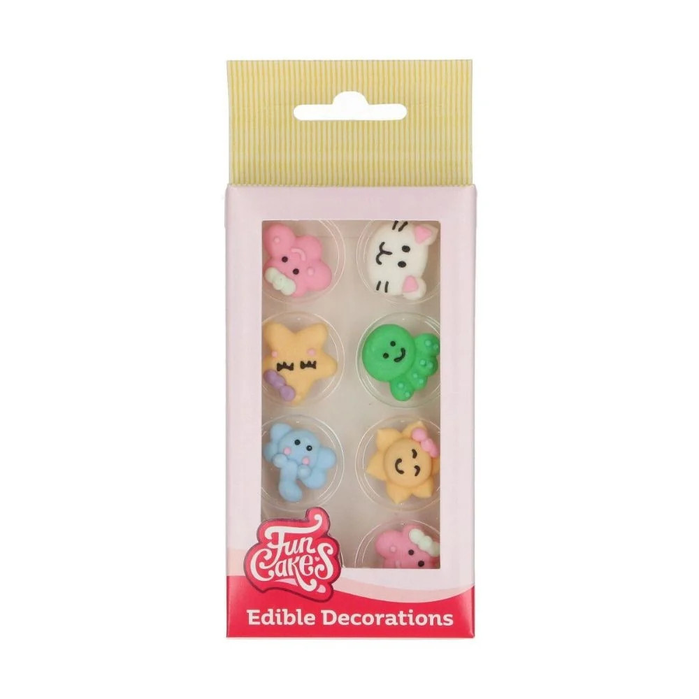 Kawaii Sugar Decorations Set Of 8