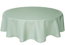 Home Direct Quality Round Fabric Tablecloth 55.1 inch (Round), Sage Green 