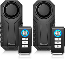 Bike Alarm with Remote 2 Pack, 113Db Wireless Anti-Theft Vibration Motorcycle Bi