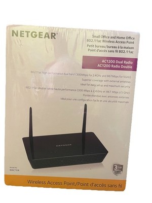 NETGEAR WAC104 AC1200 Dual-Band Wireless Access Point 867Mbps Ethernet