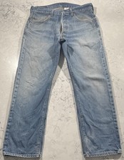 VTG 90s Levis 501XX Jeans Mens 34x32 Blue Faded Straight Leg Button Fly Denim