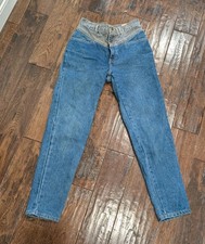 Vintage Early 80s Women's Size 7 Jordache Two-tone Jeans Made In USA